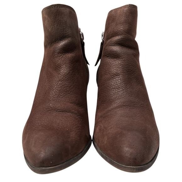 Frye Judith Double Zip Leather Booties Boots Women's Size 8.5 in Cognac - Picture 5 of 8